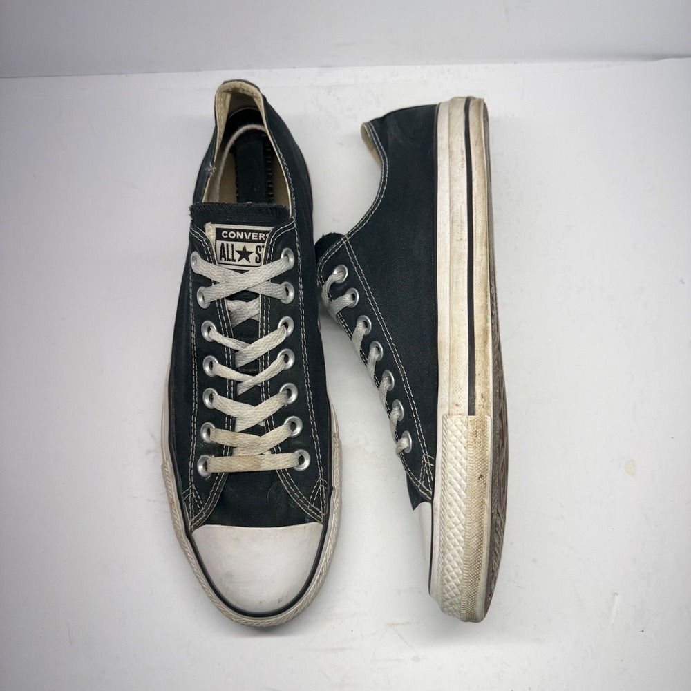 Y2K Converse All Star Low Top Black White Sneakers Mens Size 10 Classic Canvas